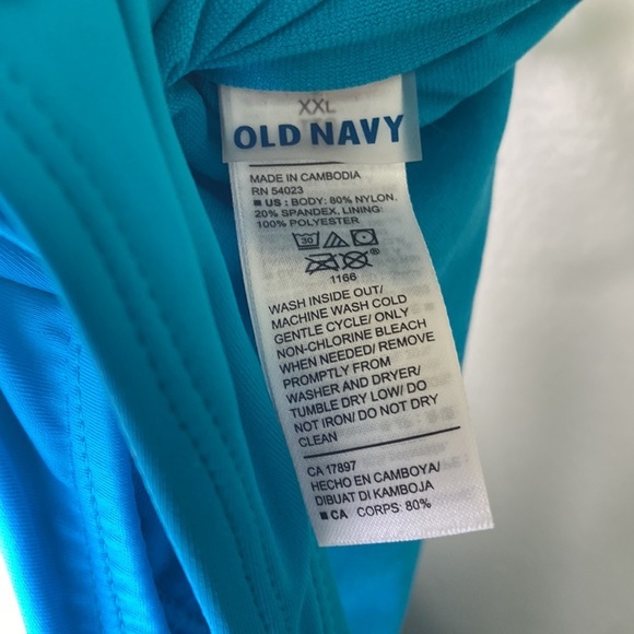Old Navy Teal One Piece Halter OR Strapless One Piece Bathing Suit Size 16 - Picture 6 of 6